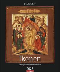 Ikonen Kalender 2023. Heilige Bilder der Ostkirche. Hochwertiger Wandkalender mit Meisterwerken der griechischen und russischen Ikonenmalerei. Großer Kunst-Kalender 2023