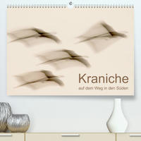 Kraniche auf dem Weg nach Süden (Premium, hochwertiger DIN A2 Wandkalender 2023, Kunstdruck in Hochglanz)