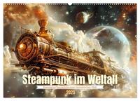 Steampunk im Weltall (Wandkalender 2025 DIN A2 quer), CALVENDO Monatskalender