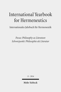 International Yearbook for Hermeneutics / Internationales Jahrbuch für Hermeneutik