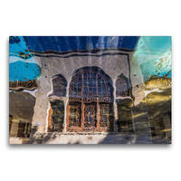 Premium Textil-Leinwand 75 x 50 cm Quer-Format Reflektion im Wasser - Fin Garten von Kaschan | Wandbild, HD-Bild auf Keilrahmen, Fertigbild auf hochwertigem Vlies, Leinwanddruck von Daniel Ricardo Gonzalez Photography