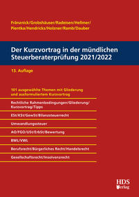 Der Kurzvortrag in der mündlichen Steuerberaterprüfung 2021/2022