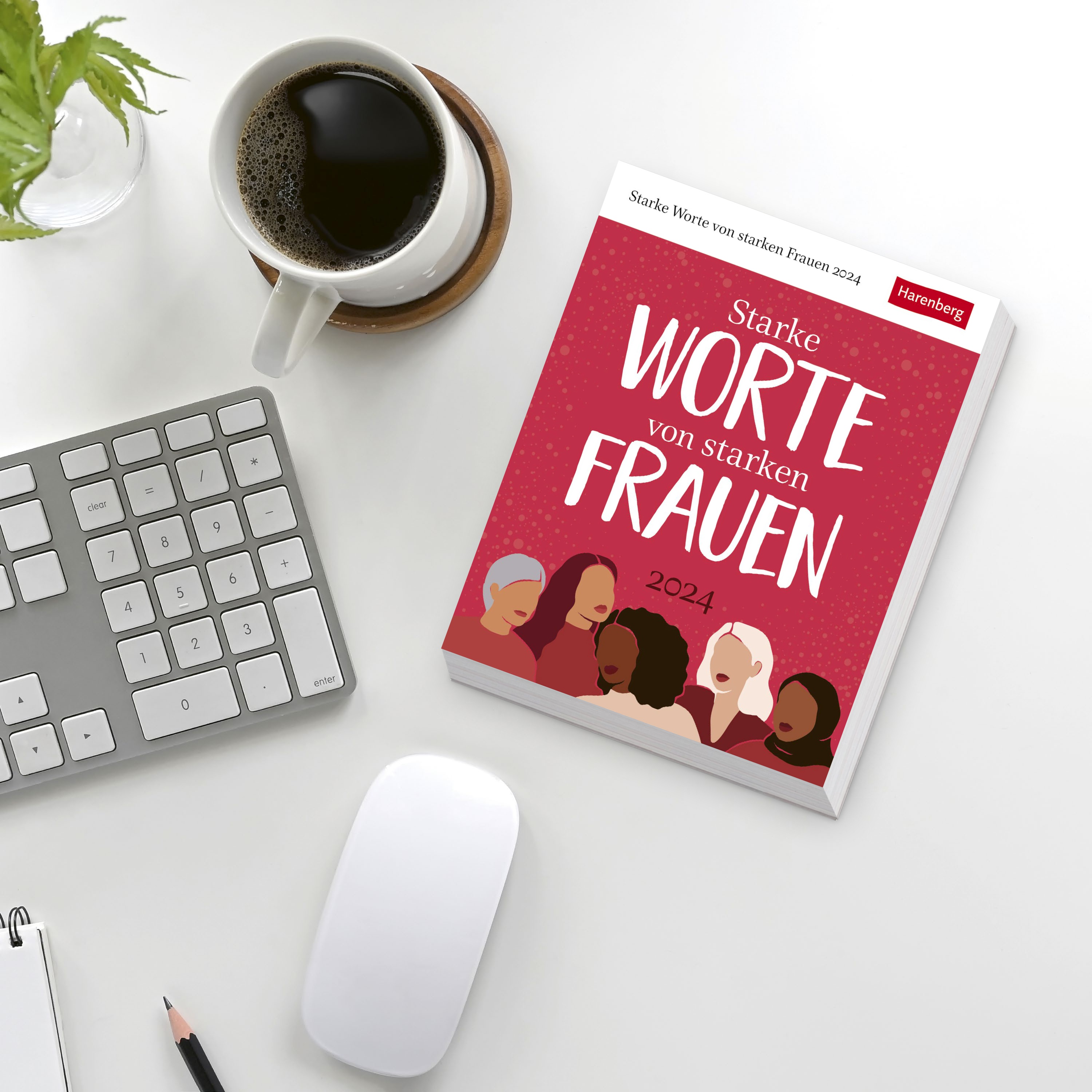 Starke Worte von starken Frauen Tagesabreißkalender 2024. Wissenskalender mit Zitaten von berühmten Frauen. Tischkalender für jeden Tag. Tageskalender 2024 zum Abreißen