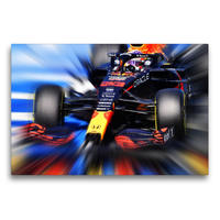 Premium Textil-Leinwand 750 x 500 cm Quer-Format Der Niederländer Max Verstappen ist mittlerweile der stärkste Rivale von Lewis Hamilton. Auch seine Mission trägt den Namen "Weltmeistertitel". | Wandbild, HD-Bild auf Keilrahmen, Fertigbild auf hochwertigem Vlies, Leinwanddruck von Jean-Louis Glineur