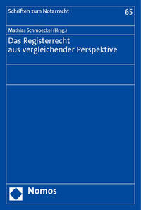 Das Registerrecht aus vergleichender Perspektive