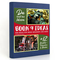 BOOK 4 IDEAS modern | Schlagzeug Action, Notizbuch, Bullet Journal mit Kreativitätstechniken und Bildern, DIN A5