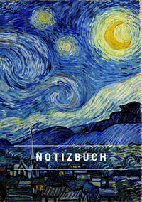 Notizbuch klein A5 Blanko - Notizheft 44 Seiten 90g/m² - Softcover Vincent van Gogh "Sternennacht" - FSC Papier