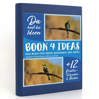 BOOK 4 IDEAS modern | Jagdfieber Bienenfresser (Merops apiaster), Notizbuch, Bullet Journal mit Kreativitätstechniken und Bildern, DIN A5