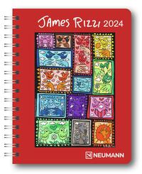 James Rizzi 2024 - Diary - Buchkalender - Taschenkalender - Kunstkalender - 16,5x21,6