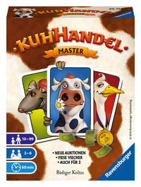 Ravensburger 20752 - Kuhhandel Master, Auktionsspiel für 2-6 Spieler, Kartenspiel mit Kühen ab 10 Jahren, Master Version, neue Spielideen