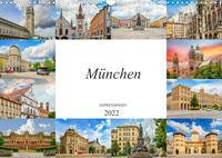 München Impressionen (Wandkalender 2022 DIN A3 quer)