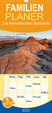 Familienplaner Die Kanadischen Badlands (Wandkalender 2023 , 21 cm x 45 cm, hoch)