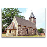 Premium Textil-Leinwand 120 x 80 cm Quer-Format Barnebeck Kirche | Wandbild, HD-Bild auf Keilrahmen, Fertigbild auf hochwertigem Vlies, Leinwanddruck von Wolfgang Gerstner