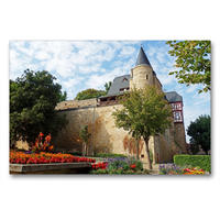 Premium Textil-Leinwand 90 x 60 cm Quer-Format Schloss Alzey | Wandbild, HD-Bild auf Keilrahmen, Fertigbild auf hochwertigem Vlies, Leinwanddruck von Ilona Andersen