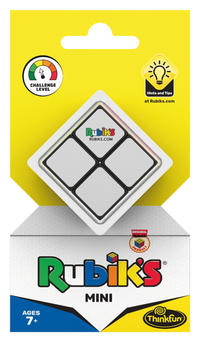 ThinkFun - 76393 - Rubik's Mini, der Einstieg in die Welt des original Rubik's Cubes. Kompakter 2x2 Würfel und damit ein perfektes Geduldsspiel für unterwegs.