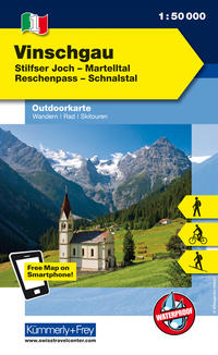 Vinschgau Nr. 01 Outdoorkarte Italien 1:50 000