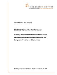 Liability for Links in Germany