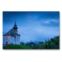 Premium Textil-Leinwand 90 x 60 cm Quer-Format Wallfahrtskirche Maria Gern | Wandbild, HD-Bild auf Keilrahmen, Fertigbild auf hochwertigem Vlies, Leinwanddruck von Martin Wasilewski