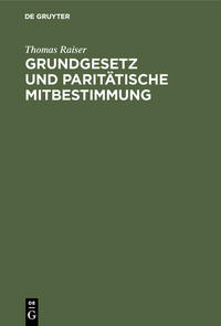 Grundgesetz und paritätische Mitbestimmung