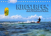 Kitesurfen - Action pur (Tischkalender 2023 DIN A5 quer)