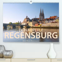 Donauperle Regensburg (Premium, hochwertiger DIN A2 Wandkalender 2022, Kunstdruck in Hochglanz)