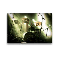 Premium Textil-Leinwand 45 x 30 cm Quer-Format Hell Drummer - Schlagzeug Action | Wandbild, HD-Bild auf Keilrahmen, Fertigbild auf hochwertigem Vlies, Leinwanddruck von Renate Bleicher