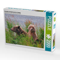 CALVENDO Puzzle Braunbär mit Nachwuchs in Alaska 2000 Teile Lege-Größe 90 x 67 cm Foto-Puzzle Bild von Dieter-M. Wilczek