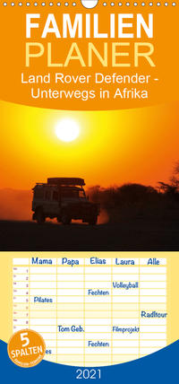 Land Rover Defender - Unterwegs in Afrika - Familienplaner hoch (Wandkalender 2021 , 21 cm x 45 cm, hoch)