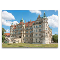 Premium Textil-Leinwand 120 x 80 cm Quer-Format Schloss Güstrow | Wandbild, HD-Bild auf Keilrahmen, Fertigbild auf hochwertigem Vlies, Leinwanddruck von pixs:sell