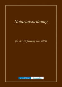 Notariatsordnung - Geschichte