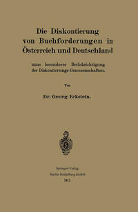 Die Diskontierung von Buchforderungen in Österreich und Deutschland unter besonderer Berücksichtigung der Diskontierungs-Genossenschaften