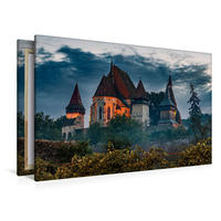 Premium Textil-Leinwand 1200 x 800 cm Quer-Format Kirchenburg Birthälm | Wandbild, HD-Bild auf Keilrahmen, Fertigbild auf hochwertigem Vlies, Leinwanddruck von Roland Brack