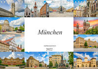 München Impressionen (Wandkalender 2022 DIN A4 quer)