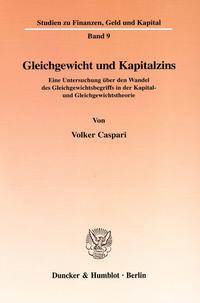 Gleichgewicht und Kapitalzins.