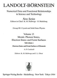 Electron States and Fermi Surfaces of Elements / Elektronenzustände und Fermiflächen von Elementen