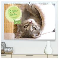 Katzenkinder - zauberhafte Wesen (hochwertiger Premium Wandkalender 2024 DIN A2 quer), Kunstdruck in Hochglanz