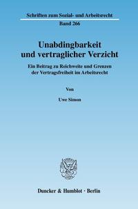 Unabdingbarkeit und vertraglicher Verzicht.