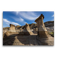 Premium Textil-Leinwand 750 x 500 cm Quer-Format Hoodoos bei Drumheller | Wandbild, HD-Bild auf Keilrahmen, Fertigbild auf hochwertigem Vlies, Leinwanddruck von Roland Brack