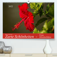 Zarte Schönheiten - Feine HibiskusblütenAT-Version (Premium, hochwertiger DIN A2 Wandkalender 2022, Kunstdruck in Hochglanz)