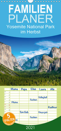 Yosemite National Park im Herbst - Familienplaner hoch (Wandkalender 2021 , 21 cm x 45 cm, hoch)