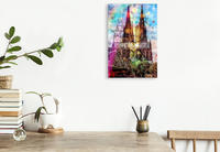 Premium Textil-Leinwand 300 x 450 cm Hoch-Format Blick auf den Dom | Wandbild, HD-Bild auf Keilrahmen, Fertigbild auf hochwertigem Vlies, Leinwanddruck von Nico Bielow