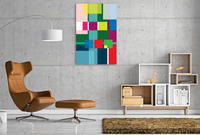 Premium Textil-Leinwand 800 x 1200 cm Hoch-Format Geometrical ART_12 | Wandbild, HD-Bild auf Keilrahmen, Fertigbild auf hochwertigem Vlies, Leinwanddruck von N N