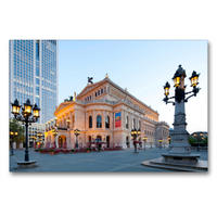 Premium Textil-Leinwand 90 x 60 cm Quer-Format Die Alte Oper | Wandbild, HD-Bild auf Keilrahmen, Fertigbild auf hochwertigem Vlies, Leinwanddruck von Prime Selection