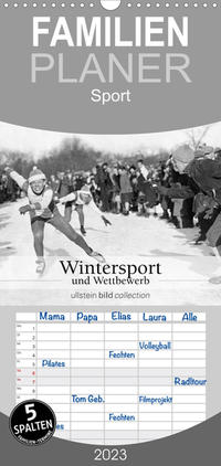 Familienplaner Wintersport und Wettbewerb (Wandkalender 2023 , 21 cm x 45 cm, hoch)