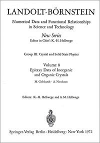 Epitaxy Data of Inorganic and Organic Crystals / Epitaxie-Daten anorganischer und organischer Kristalle