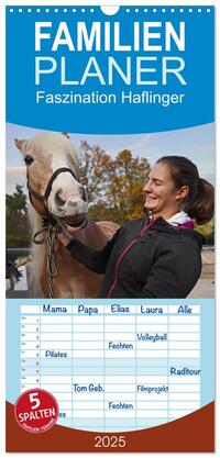 Familienplaner 2025 - Faszination Haflinger mit 5 Spalten (Wandkalender, 21 x 45 cm) CALVENDO